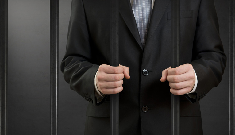 Man behind bars